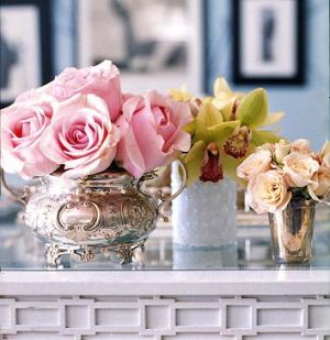 silver - Luscious silver vases of flowers.jpg